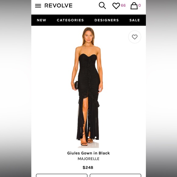 REVOLVE Majorelle Giules Gown in Black - Picture 1 of 2